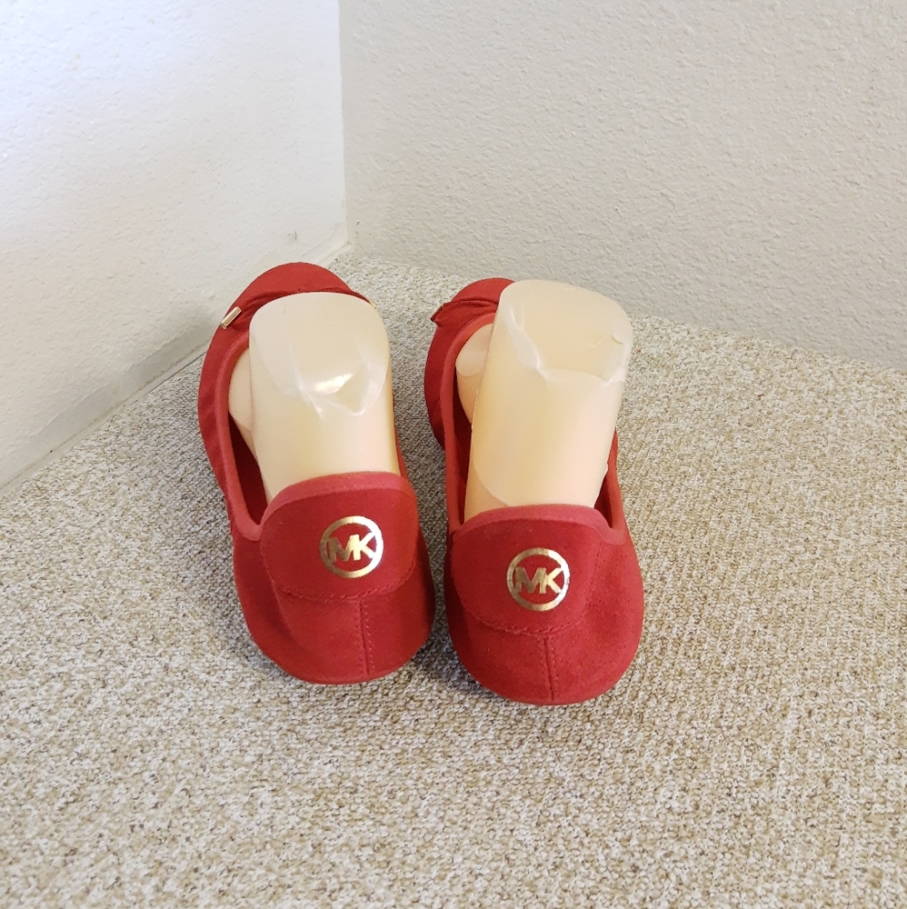 Michael Michael Kors Red Suede Ballet Shoes - Picture 6 of 7
